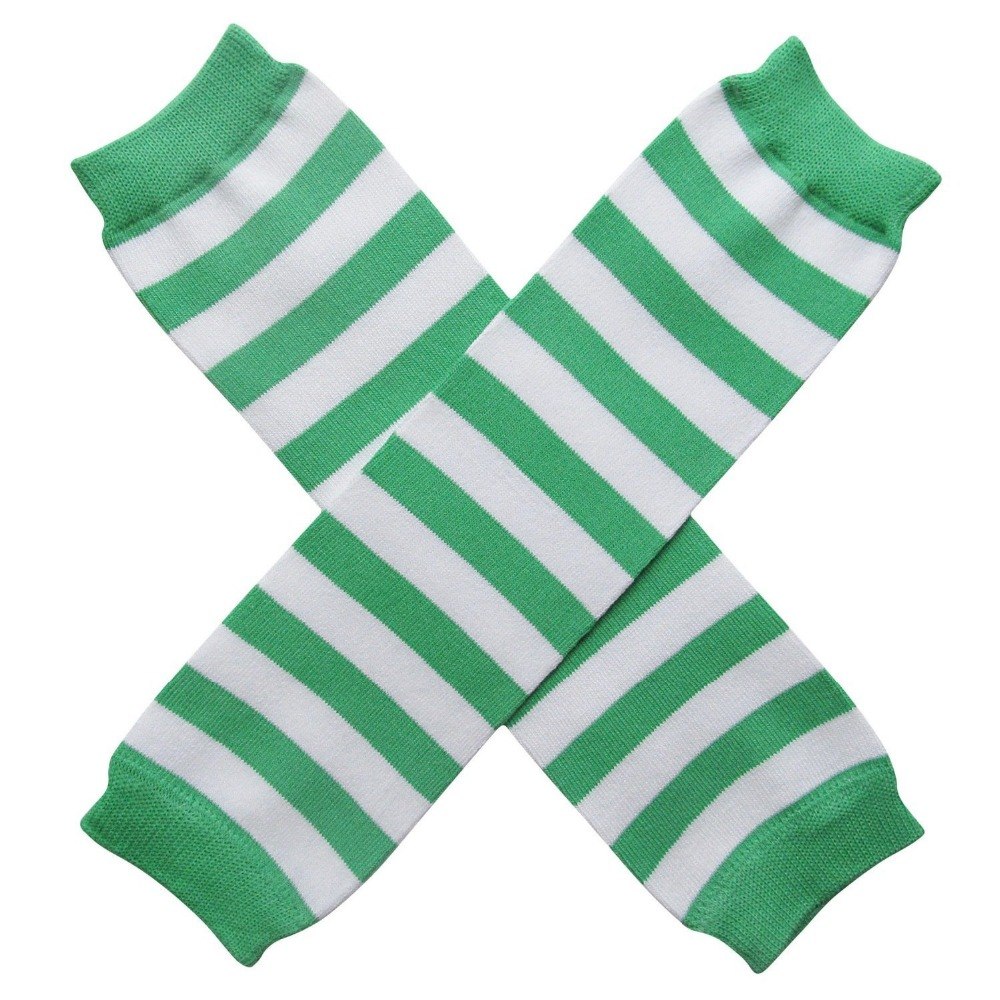 St Patrick's Armwarmers Striped Green/White PAIR 5201