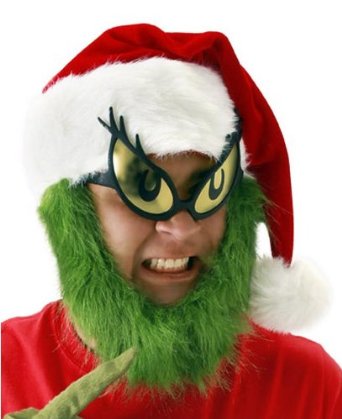 Grinch Hat w/ Beard Deluxe 5965