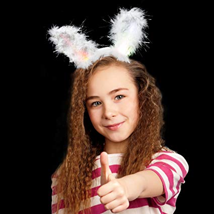 Premium 12 PACK  White Bunny Ears  5918D