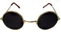 Lennon Style Sunglasses Gold Frame/ Black Lens 1087