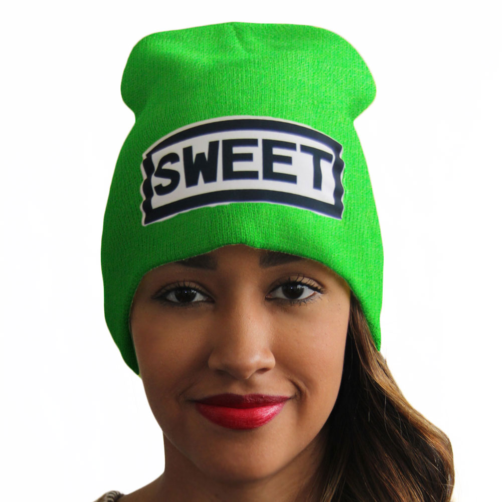 Sweet Hats | Sweet Beanies | Slang Beanies  Ribbed Comfort Knit Hats 10+ Colors 10533