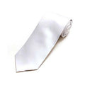 White 3.75" Wide Standard Satin Tie 6828