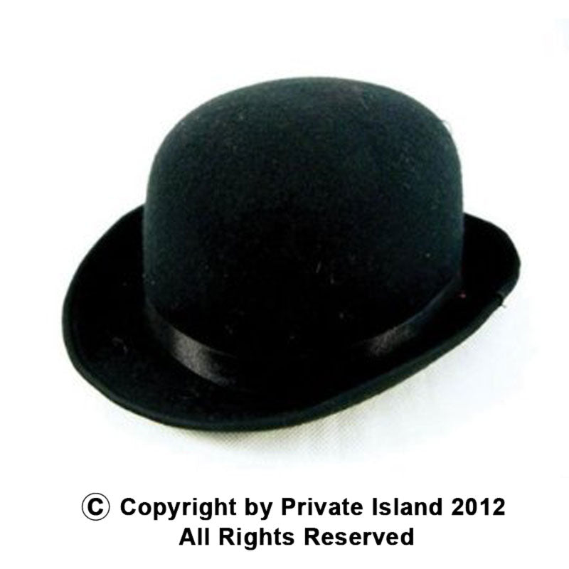 Derby Hat Bulk | Black Felt 22.5" Standard Adult Size 1496