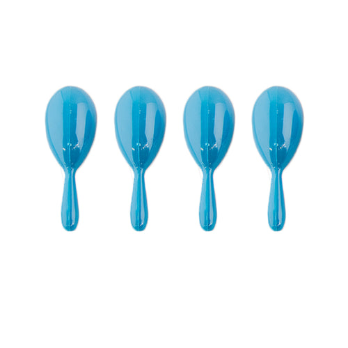 4" Plastic Neon Blue Maraca 1768