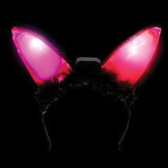 Black Flashing LED Cat Headband 1880