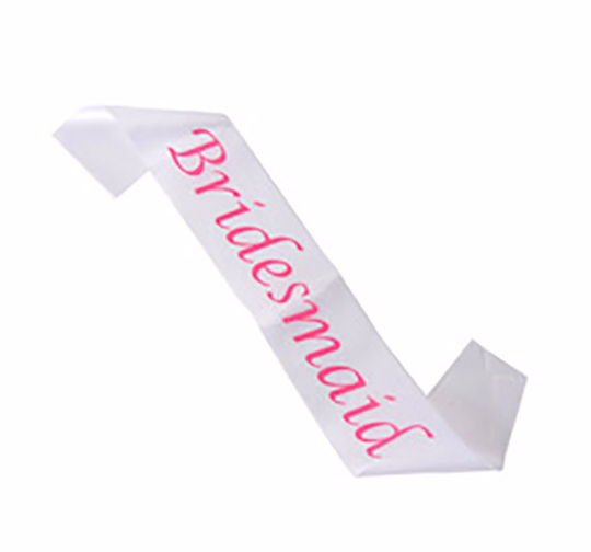Wedding Sashes, Personalized For Bridal Party, Wedding Party, Bachelorette, Prom or Homecoming Satin Quality 60"