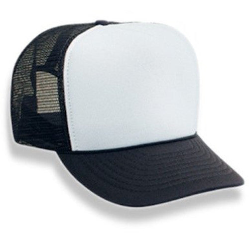 Bulk Black/ White Trucker Cap 12 PACK  WS1457D