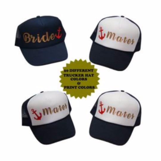 Monogrammed  Trucker Caps, Trucker Monogrammed Hat, Monogrammed Cap