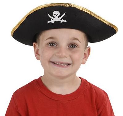 Child Pirate Hat Felt 12 PACK 1563