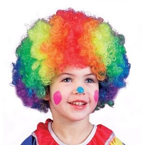 Clown Wig Rainbow Adult 6031