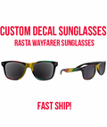 Rasta Sunglasses Customized, For Groom, Customized Bachelor Sunglasses - Weddings, Theme Parties, Bachelor Groom, Wedding Favors (Fonts in Picture Gallery)