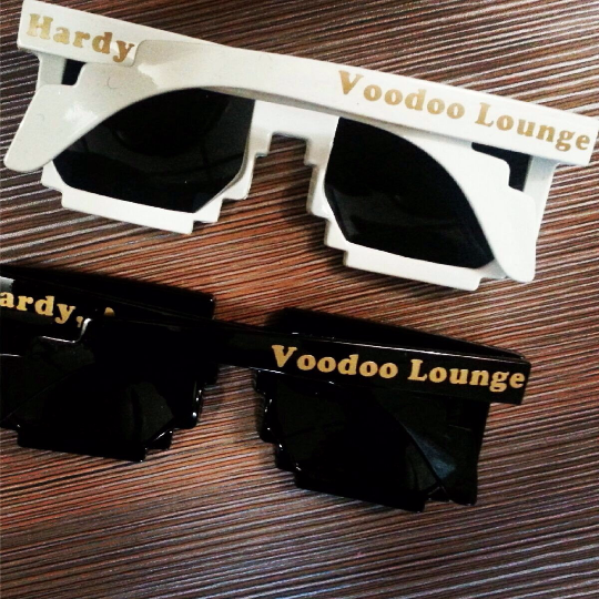 Custom Pixel Sunglasses | Custom 8 Bit Glasses 15053 (Fonts in Picture Gallery)