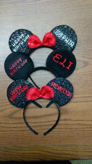 Personalized Mickey Mouse Ears, For Adults and Children's Parties or Personalized Giveaways
