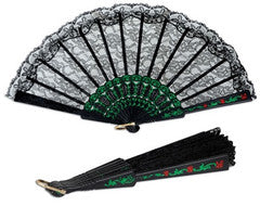 Black Lace Fiesta Fan 1892