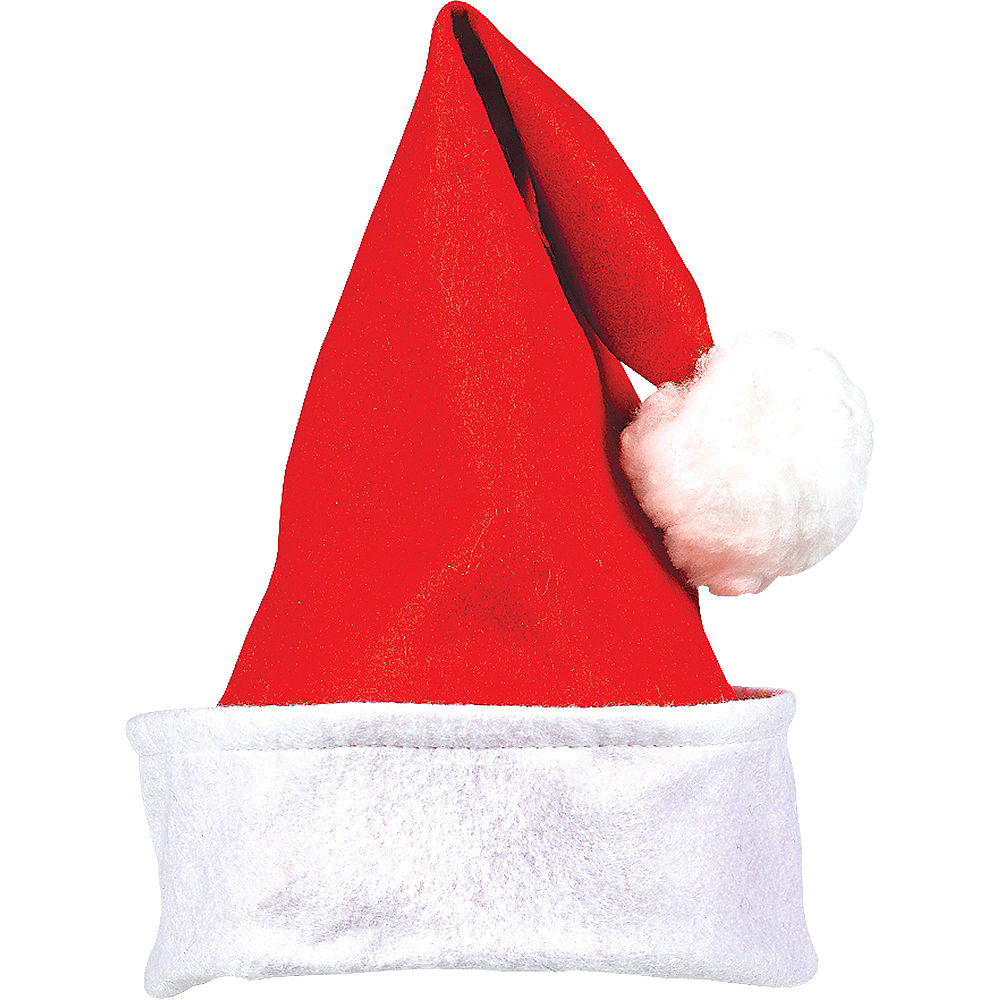 Polyester Felt Santa Hat Child Red 12 PACK 1512DZ