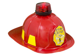 Fire Chief Hard Helmet with Light Deluxe  12 PACK WS5952D