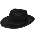 Mens Wide Brim Fedora Hats | Black Wide Brim Hat | Flat Brim Fedora