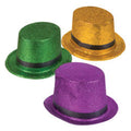 Glitter Top Hat Mardi Gras Purple 5872