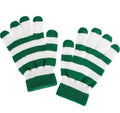 St. Patricks Day  Green/White Striped Magic Gloves 12 PACK