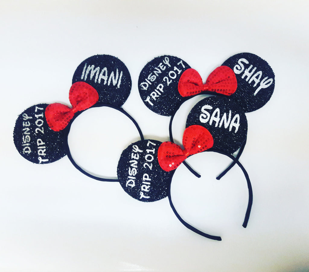 Personalized Mickey Mouse Ears, For Adults and Children's Parties or Personalized Giveaways