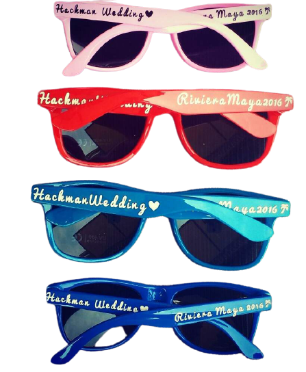 Custom Sunglasses Decal | Personalized Sunglasses Decal |  Wedding Party Favors 15048 (Fonts in Picture Gallery)