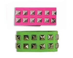 Pink Wristband Neon Studded 6510