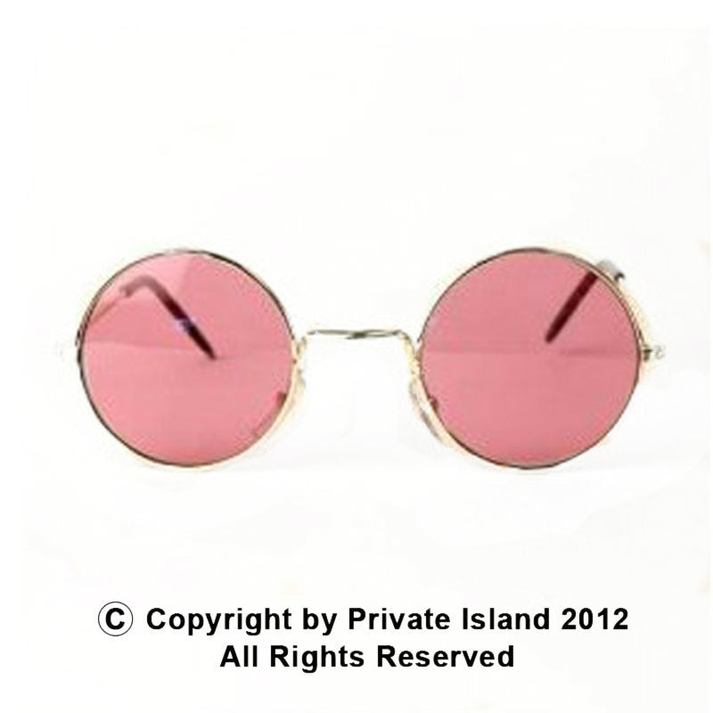 Pink Hippie Girl Glasses Costume 12 PACK WS1092D