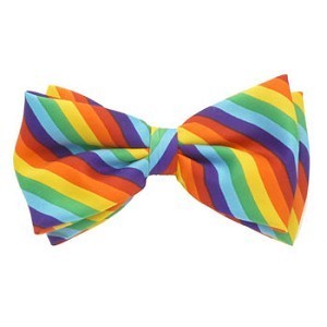 12 PACK Rainbow Satin Men's Costume Clown Bow Tie 6842D