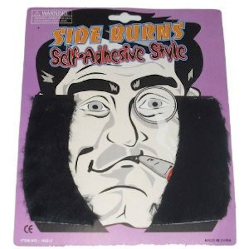 Black Sideburns Wholesale | 12 PACK WS1624D