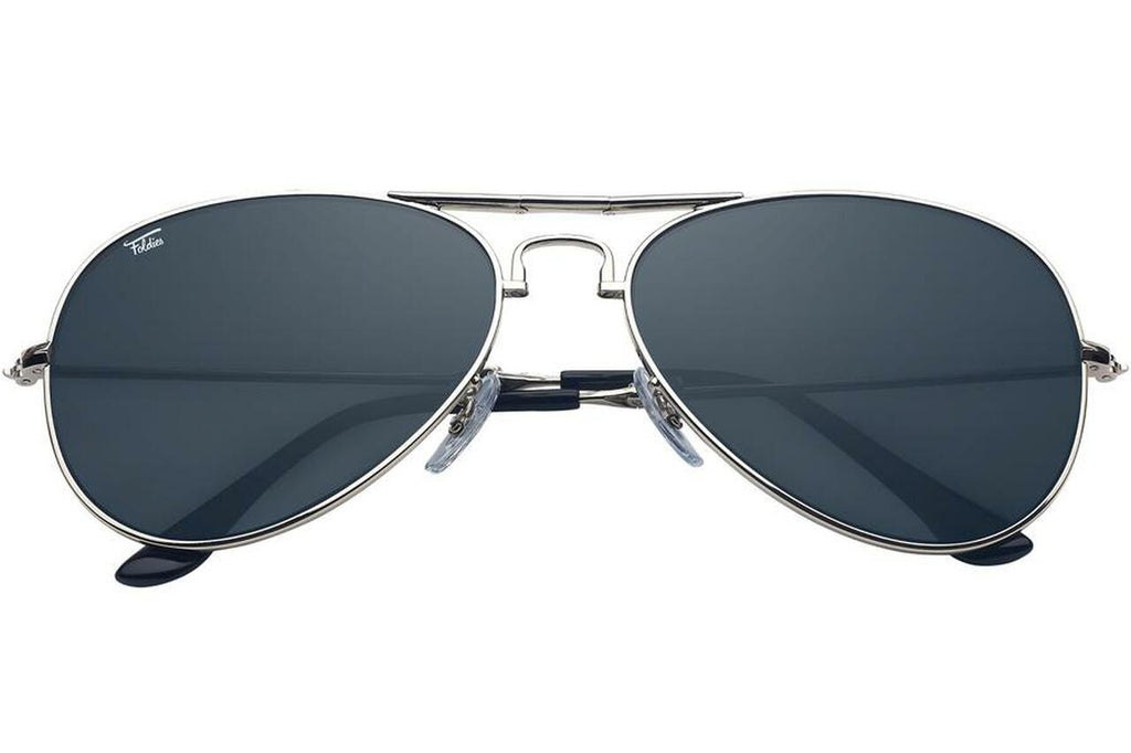 Aviator Glasses Black Lens Police Sunglasses  1101B
