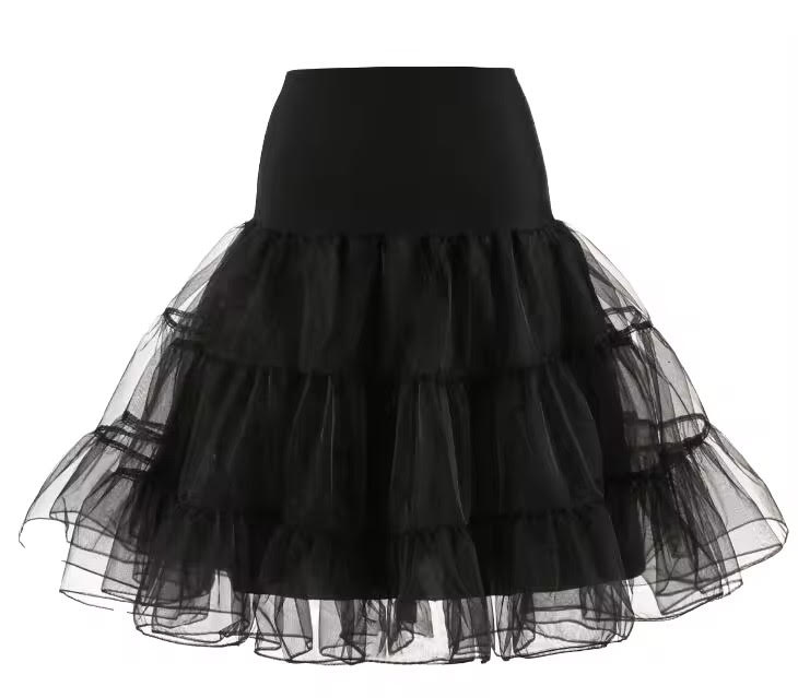Black Petticoat Double Layer Tulle  8218