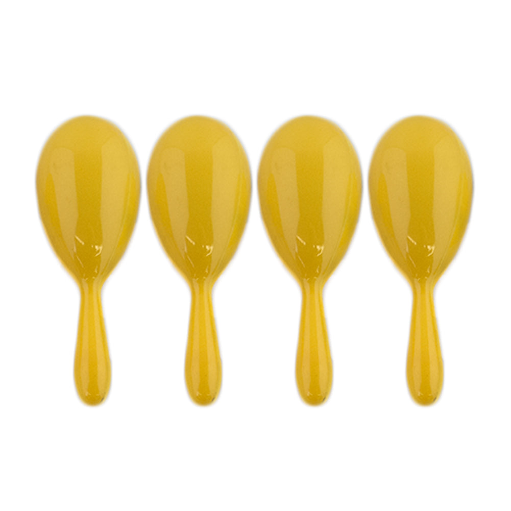 4" Plastic Neon Yellow Maraca 1766